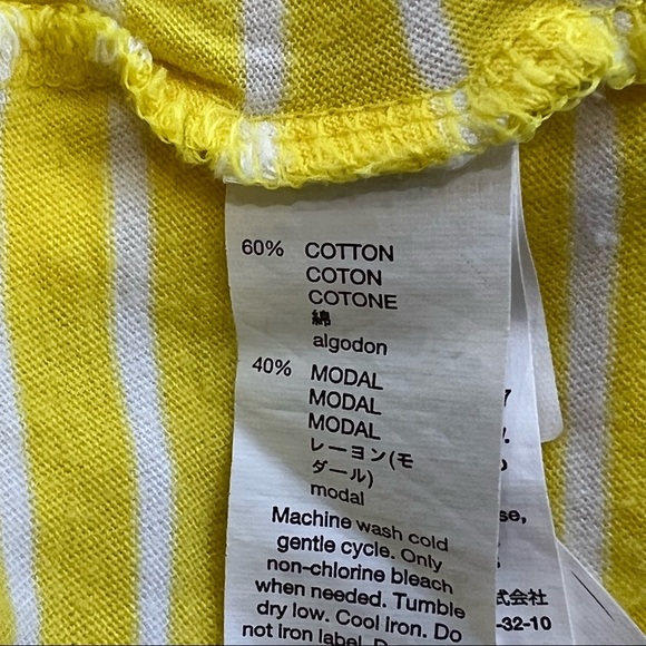 Gap Favorite Yellow Stripe Tee Shirt size Large L Tshirt - Picture 4 of 5